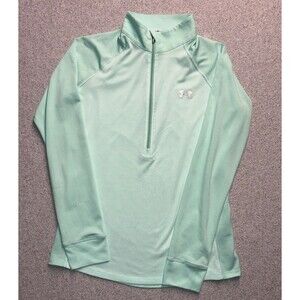 Under Armour Women's Medium 1/4 Zip Athletic Pullover - Mint Green Performance